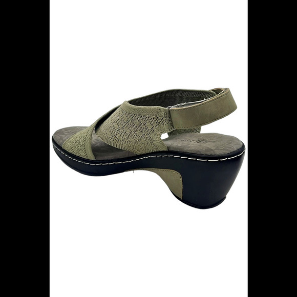 JBU by Jambu Women's Alyssa Shimmer Knit Wedge Heel Sandal Sage - Medium - Picture 3 of 3